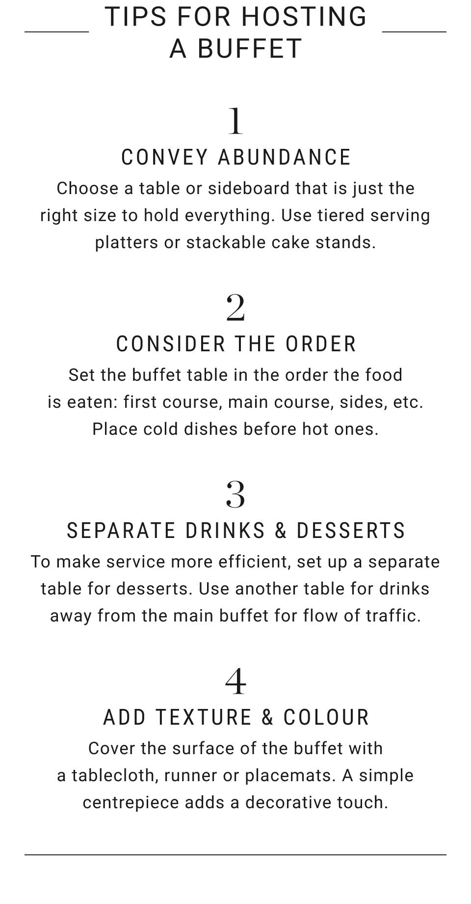 Tips for Hosting a Buffet